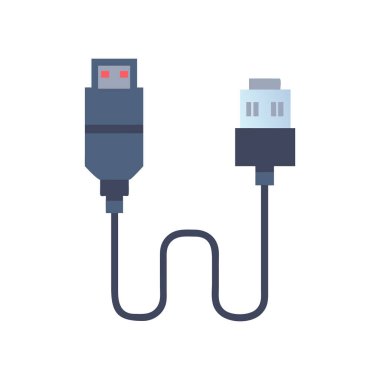 usb kablo izole simge tasarımı