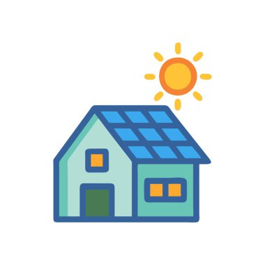 enerji vektörü düz renk simgesi