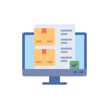 Bilgisayar ve dizüstü bilgisayar düz vektör ikonu, dizüstü bilgisayarlı. bilgisayar ve dizüstü simgesi vektör düz renk biçimi, bilgisayar, sembol