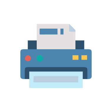 yazıcının düz tasarım simgesi.