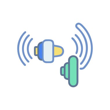 Hoparlör sesi simgesi. İnce çizgi tarzı tasarım. vektör illüstrasyonu.