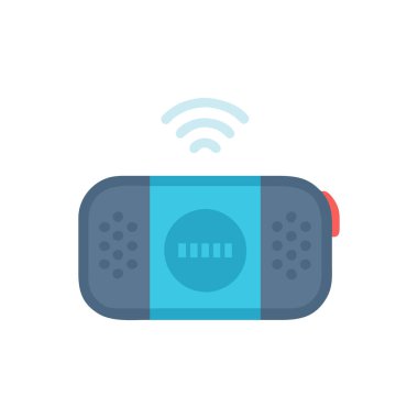 Beyaz arkaplanda kablosuz simge vektör çizimi