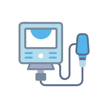 Fiş vektör illüstrasyon tasarımı ile bilgisayar monitörü