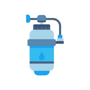 su pompası düz çizgi simgesi