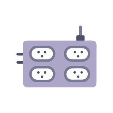 Soket simge vektör web ve mobil uygulaması tasarımı, soket logo kavramı için izole üzerinde beyaz arka plan