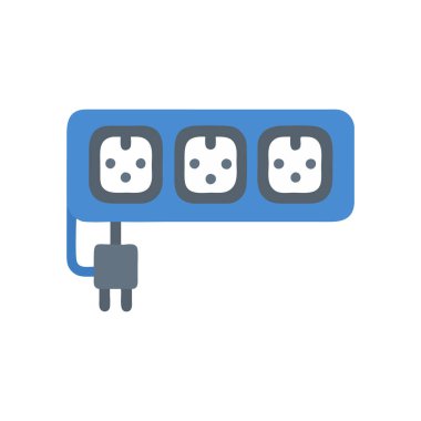 elektrik çıkış simgesi, vektör illüstrasyonu