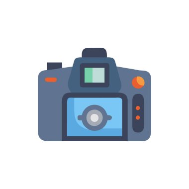 kamera düz vektör simgesi