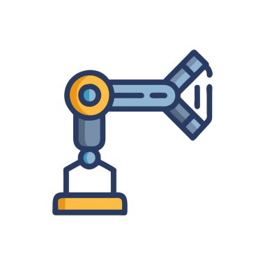 Robotik kol simge vektör çizim