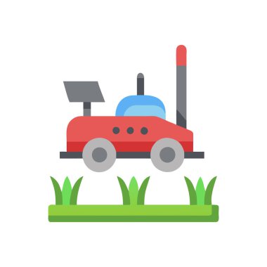 çim biçme simgesi vektör çizimi