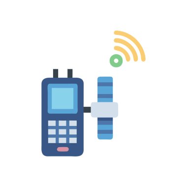 Beyaz arka planda kablosuz ağ vektör çizimi. Birinci kalite semboller. kavram ve grafik tasarım için vektör çizgisi simgesi.