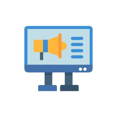 Konuşma baloncuğu vektör illüstrasyonlu megafon