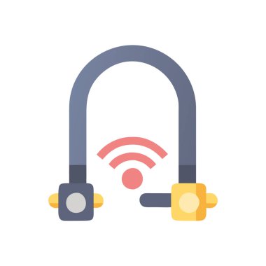 Şeffaf bir arkaplanda kablosuz vektör çizimi. Birinci kalite semboller. Konsept ve grafik tasarımı için vuruş simgesi.