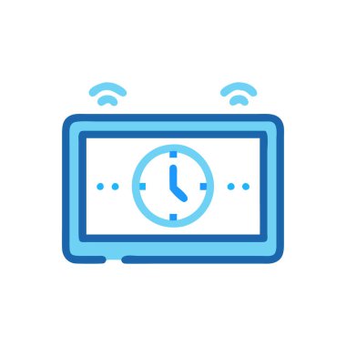 Dijital ekran vektör illüstrasyon tasarımlı saat