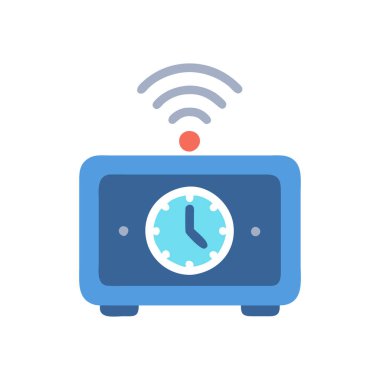 Alarm vektörü düz renk simgesi