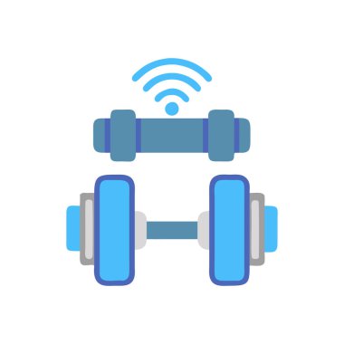 Modern fitness simgesinin vektör illüstrasyonu