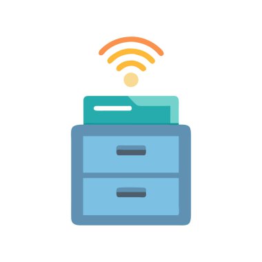 wifi ve sunucu vektör tasarımı