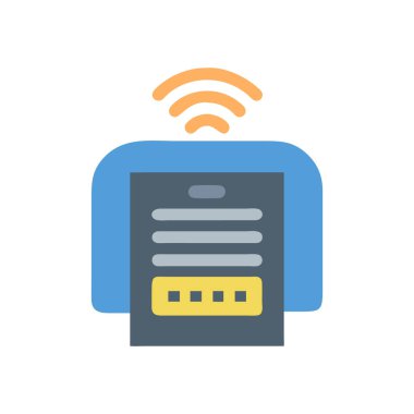 wifi vektör renk çizgisi simgesi