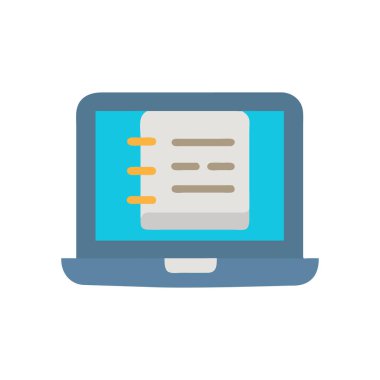 Web ve mobil uygulaması tasarımı, Laptop logo kavramı için beyaz arka plan üzerinde izole dizüstü simge vektör