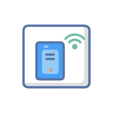 akıllı telefon wifi teknolojisi izole edilmiş simge