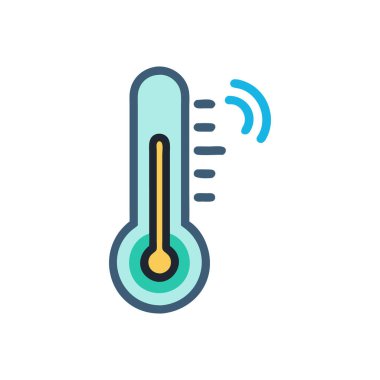 sıcaklık vektörü renk çizgisi simgesi