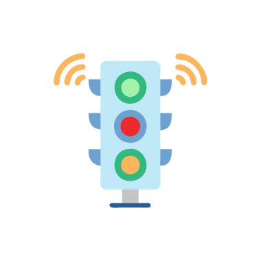 İşaret ışığı simgesi vektör illüstrasyonu