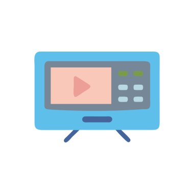 TV simgesi vektör illüstrasyonu