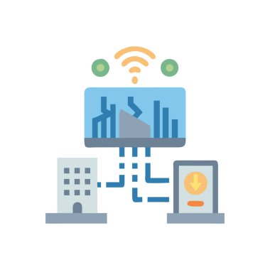 nesnelerin interneti vektör simgesi