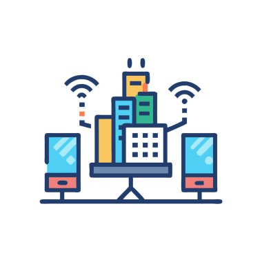 Akıllı Şehir ikonu. Logotype