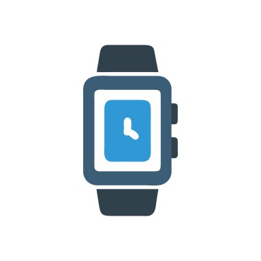 Şeffaf arkaplan üzerinde akıllı twatch vektör simgesi, 10 PS.