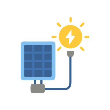 Güneş enerjisi düz renk simgesi