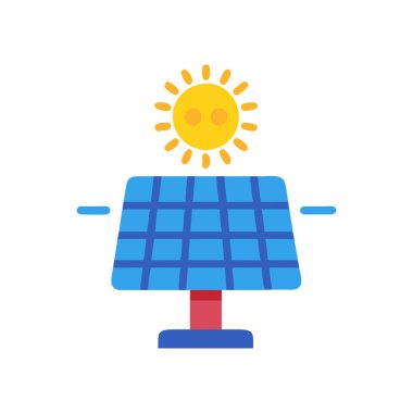 enerji vektörü düz renk simgesi