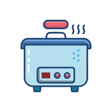 Soba vektör simgesi. Mutfak vektör simgesi beyaz arkaplan sobasında izole edildi.