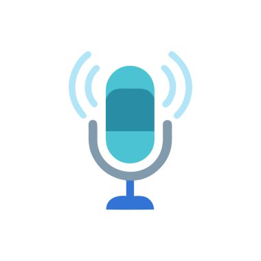 ses yardımcısı simgesi, vektör illüstrasyonu