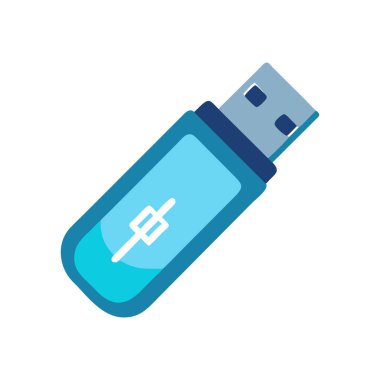 usb flash disk simgesi, izometrik 3d biçimi