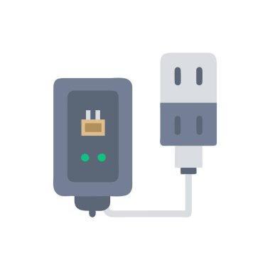 Düz eklenti simgesi, vektör illüstrasyonu