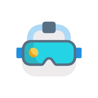 vr düz vektör simgesi tasarımı