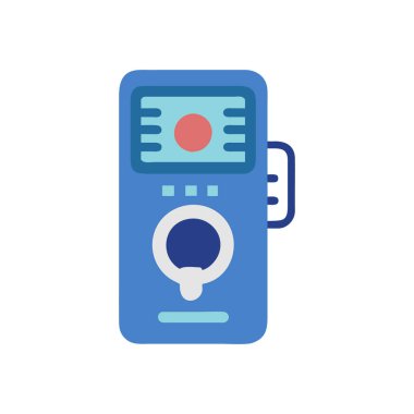 elektrik vektörü düz renk simgesi