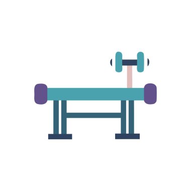 fitness ve spor aletleri düz tasarım simgesi