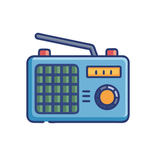Icono Radio Vector Ilustración — Vector de stock