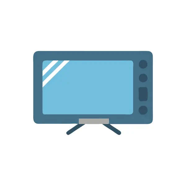TV düz simgesi, vektör illüstrasyonu