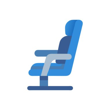 koltuk vektörü düz renk simgesi