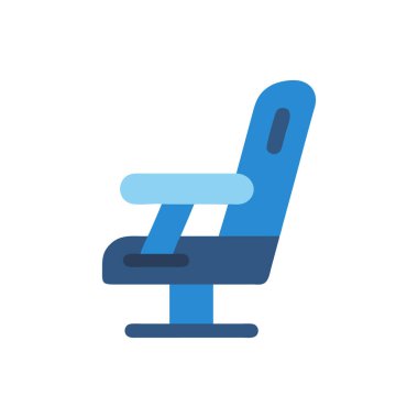 Web ve mobil uygulaması tasarımı, sandalye logo kavramı için beyaz arka plan üzerinde izole sandalye simge vektör