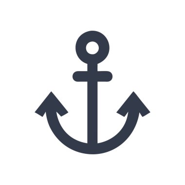 Çapa ve deniz ikonunun vektör çizimi. ağ için deniz ve deniz sembolünün denizsel öğesi.