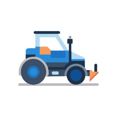 Traktör düz vektör simgesi