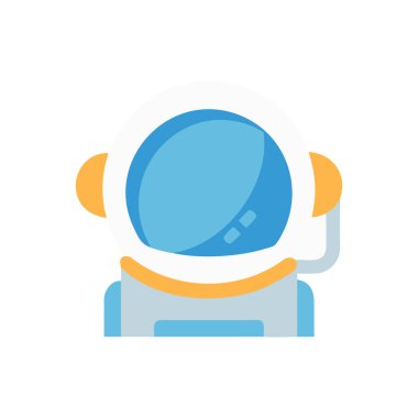 Düz tasarım astronot simgesi