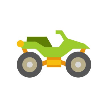 motosiklet yassı ikon vektör çizimi