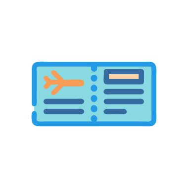 Uçuş biletinin vektör illüstrasyonu
