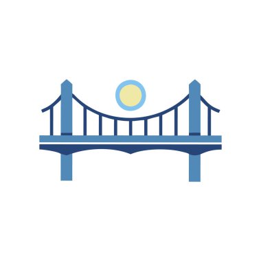 Köprü logosu vektör illüstrasyon tasarımı