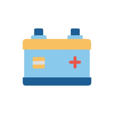 Pil renkli vektör simgesi.