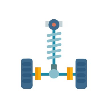 spor salonu vektörü düz renk simgesi